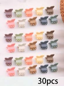 30/50 chiếc kẹp tóc hoa nhỏ - Nhiều màu sắc để lựa chọn, phụ kiện tóc bằng nhựa màu trơn dễ thương phù hợp cho bé gái, kẹp nhẹ nhàng cho tóc mềm mỏng, phù hợp cho mọi mùa, dùng hàng ngày. - Nhiều màu - Xem 10