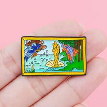 Van Gogh Art Oil Painting Enamel Pins Animals Frog Brooch Lapel Pin Badge On Backpack Clothing Accessories Fashion Jewelry Gifts - Black - View 9