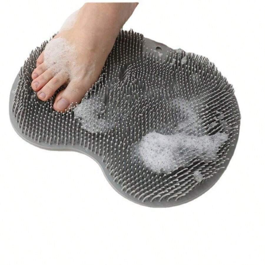 Slouchy Foot & Back Scrubber, Bathroom Massage Shower Dead Skin Remover, Silicone Anti-Slip Bath Tub Scrub Mat