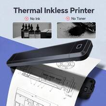 Marklife Mini Portable A4 Thermal Printer, Multi-Function Document, Image, Tattoo High-Definition Printer, Portable Thermal Printer Suitable For Inkless A5/A4 Paper - Multicolor - View 3