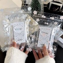 100个/包派对礼品自封袋，节日礼物自封袋，高端星形图案礼品袋，透明自封礼品袋，适用于女士小礼品包装袋、节日、派对、生日礼品包装袋，以及日常收纳袋和塑料自封袋。 - 包裝袋 - 查看 3