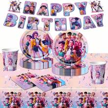 Bộ 1 món trang trí tiệc sinh nhật chủ đề săn phù thủy, cờ hiệu chủ đề KPOP, phụ kiện trang trí bánh kem, đồ dùng tiệc sinh nhật, đạo cụ chụp ảnh, trang trí nhà cửa, quà tặng tiệc phù thủy Halloween. - Nhiều màu - Xem 1