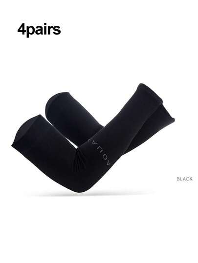 4pairs Beister UV Protection Cooling Arm Sleeves - Breathable, Moisture-Wicking Compression Sleeves For Cycling & Outdoor Activities, Summer Snug Fit Design With Elastic Cuffs, Cycling Accessories, Sleek Appearance, Durable Fabric, Compression Sock Unisex, Compression Sock, Arm Sleeve For Unisex , Compression Sleeve For Arm,Made Of Comfortable, Breathable, And Highly Elastic Fiber, Suitable For Driving, Golf, Fishing, Cycling, And Outdoor Sports - Solid Color, Stretchy, And Form-Fitting