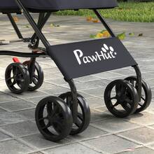 PawHut Foldable Dog Stroller With Mesh Windows For Mini Dogs - Gris Oscuro - Ver 9