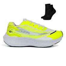 Men's Sports Shoe Kit + 1 Pair Of Socks - For Gym Training, Walking, Running, Outdoor Activities - 檸檬黃 - 查看 6
