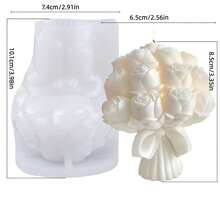 1pc Large Rose Bouquet Silicone Mold, 3D Rose Bouquet Silicone Mold Suitable For Candle And Soap Making - Exquisite Petal Design Floral Craft Tool, Reusable Home And Wedding Decor, Premium Silicone, Candle Mold Silicone, Valentine's Day Gift, Create Romantic Atmosphere, Resin Casting Silicone Mold, Handmade Resin Casting Mold 3D Mold Silicone Mold - Flower - View 13