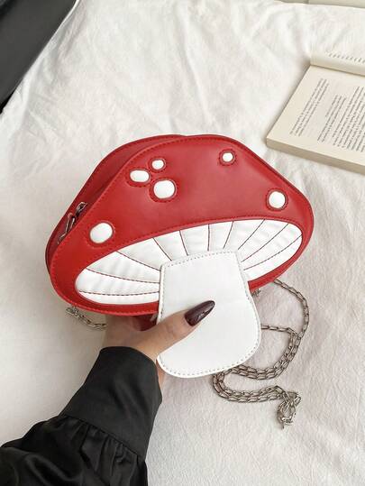 This New Cartoon Mushroom Bag Is A Casual And Simple Tote. The Adjustable Length Makes It Suitable For Various Occasions Such As Daily Outings, Shopping, Travel, And Photography. It Easily Holds Everyday Essentials, Making It A Versatile And Stylish Item Suitable For All Seasons, Styles, And Occasions. It Also Makes A Wonderful Gift.