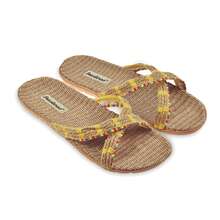 Brasileras Brasilianische Strand- und Poolsandalen – Amelia – Flip-Flops mit rutschfester Sohle – Für Damen – Größen 34 bis 41 (EU) - Gelb - Übersicht 2
