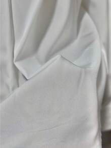 Long-Sleeved Top With A High Neck, Asymmetrical Design, Decorative Gathers, Loose Fit, Basic, Minimalist, Elegant, Chic, Casual Office Wear, Suitable For Teachers, Office, Weddings, Concerts. No Pleating. - 白色 - 查看 4