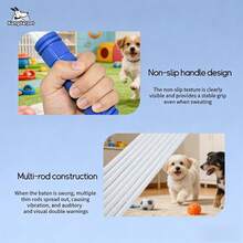带防滑手柄的狗狗训练棒，干扰逗弄棒，宠物行为训练响片，多场景训练用品 - 藍色 - 查看 8