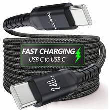 240W USB-C 轉 USB-C 快充線，5A PD USB Type-C 快充線，相容 16/15/15 Pro/15 Pro Max/Pro/Air，Pro/Mini/6，S23/S22，Z-Flip/Pixel (黑色)，17/16/16 Pro Max/15/15 Plus/15 Pro/15 Pro Max，手機，Type-C 鋁合金材質 - 太空黑 - 查看 11