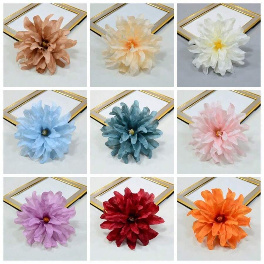 10Pcs Purple Orchid Flower 15cm Lantern Making Headwear DIY Accessory Flower Box With Imitation Flowers - Multicolor - View 1