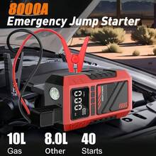 5000A 汽車跳啟電源啟動器附充氣泵，150PSI 五合一數位汽車輪胎充氣機，便攜式汽車充氣泵 - T706 - 查看 4