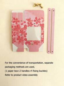 10个/5个套装，樱花粉色豪华礼品袋，带提手，透明窗口展示包装，糖果和烘焙包装袋，情人节便携式礼品盒，婚礼糖果盒，空白豪华婚礼回礼盒，情人节、生日派对、婚礼庆典、婴儿派对、新娘派对的优雅礼品包装 - I-粉紅色 - 查看 10