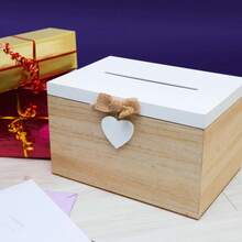 BLANK Wedding Card Post Box | DIY Wooden Memory Gift Box Card Holder Craft Own - 1PC - View 5