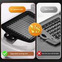 Multi-Function Vegetable Chopper - Kitchen Dicing & Slicing Tool With Hand Guard And Interchangeable Blades, Suitable For Onion, Carrot, Potato Prepping (All-In-One Food Chopper) - Multicolor - View 6