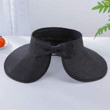 Adjustable Straw Hat, New Summer Fashion Unisex UV Protection Foldable Wide Brim Sun Hat, Casual Versatile Bohemian Retro Street Elegant Style, Polyester Fabric, Spring/Summer - Multicolor - View 17