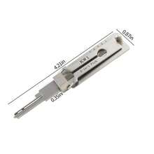 Master Key Decoder 2 In 1 Stainless Steel Decoder Key Decoder Key Lock Pick And Pick Tool - KW1 - View 6