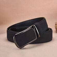 4.0 Leather Coated Automatic Belt, Suitable For Men And Formal Occasions, An Excellent Gift For Professionals - Dusty Blue - View 4