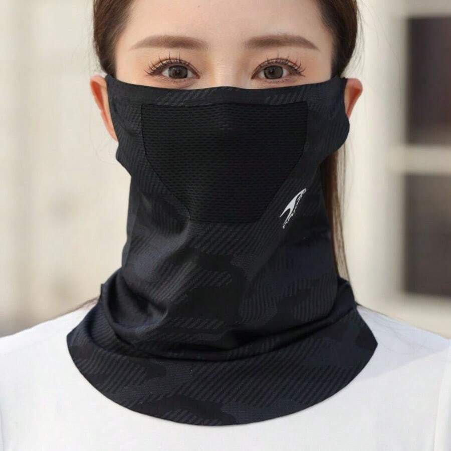 1个男女通用全脸颈部防晒面罩，透气骑行/驾驶户外防晒面罩，轻便夏季款 - 彩色 - 查看 1