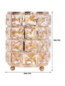 Bộ 1 món - Giá đỡ cọ trang điểm bằng pha lê, kệ đựng cọ trang điểm, giá để cọ trang điểm bằng pha lê, hộp đựng mỹ phẩm bằng thủy tinh pha lê tròn kiểu Châu Âu. Thích hợp để đựng bút kẻ mắt, bút kẻ lông mày, cọ trang điểm và các dụng cụ trang điểm. Lý tưởng cho phòng tắm, phòng ngủ hoặc bàn làm việc. Là món quà ngày lễ hoàn hảo cho gia đình và bạn bè. Thích hợp làm quà tặng ngày lễ hoặc quà Giáng sinh cho người thân yêu. - Nhiều màu - Xem 5