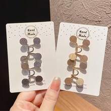 4pcs Reusable Waist Cincher Clips Suitable For Loose Jeans, Metal Brooch Waist Cincher For Dresses, No Sewing Decor Accessory (Gold And Silver, No Card Paper) - Multicolor - View 5