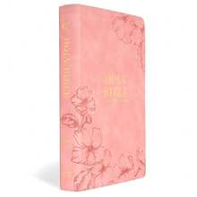 KJV Holy Bible, Giant Print With Cross-References, Soft Pink LeatherTouch With Floral Cover Design, Thumb Index, Ribbon Red Letter, Full-Color Maps - Default - View 3
