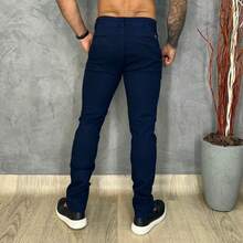 Urban Zone Jeans Men's Dress Pants, Smart Casual Style, Twill, Denim - 深色牛仔褲 - 查看 6