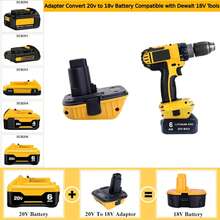 1 paquete/2 paquetes Adaptador DCA1820 compatible con adaptador de 18V a 20V, compatible con batería de 20V máx. para reemplazar batería de 18V XRP NiCad NiMh DC9096 - 1 PAQUETE - Ver 9