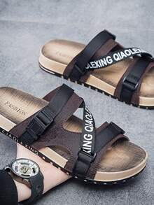 Sandalias para hombre para el verano 2026, Nuevos zapatos deportivos modernos para conducir, Calzado casual, Zapatos únicos para hombre en tallas grandes, Zapatos de playa - Negro - Ver 4