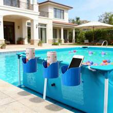 1/2pcs Swimming Pool Storage Rack, Pool Drink/Beer Cup Holder, Soap Dispenser, Gardening Tools And Pool Accessories, Pool Float, Pool Supplies, Pool Management Holiday Essentials, Swimming Gear, Swimming Necessities (Recommend Purchasing Multiple Items For Better User Experience.) - Multicolor - View 2