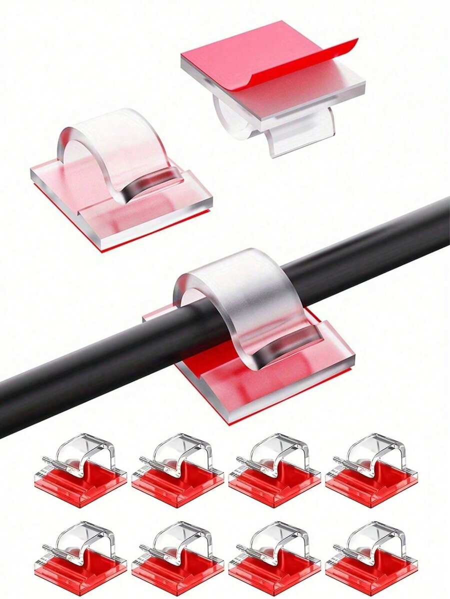 Outdoor Adhesive Cable Clips, Suitable For Christmas Light Clips, Decorative Clips, Self-Adhesive Hooks, Cable Management, Small String Light Accessories