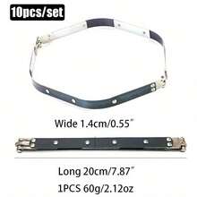 10个15.5-30厘米金属内袋框架配件包弹性弹簧扣 - L - 查看 2