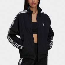 Adidas Warm-Up Slim 3-Stripes Track Jacket, Zipper Closure,Women's Track Jacket For Everyday Wear - 黑色 - 查看 1