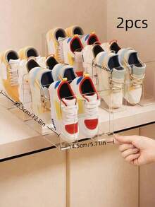 1pc/2pcs/3pcs/4pcs Baby Shoe Rack, Toddler Shoe Rack, Transparent Dual-Color Shoe Box, Suitable For Infants, Made Of ABS Material, Can Be Used In Nursery, Home Indoor Or Bathroom Entrance (This Product Is More Suitable For Displaying Shoes Of 0-3 Year Old Babies) - Multicolor - View 18