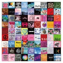 Hình dán chống thấm nước hình bìa album của nhiều nhóm nhạc KPOP dành cho máy tính bảng, sách, hành lý, đồ trang trí DIY, món quà không thể thiếu cho fan KPOP, SK/BM/BP/EN/TWICE/AESPA/BT21 - Nhiều màu - Xem 12