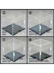 1pc High Transparency Acrylic Display Box, Acrylic Material, Suitable For Anime, Action Figures, Building Blocks, Blind Boxes, Car Models, Streetscapes, Dust Covers, Storage Boxes. One-Piece Acrylic Dust-Proof Cover For Action Figures And Model Collections. High Clarity Storage Box, Acrylic Box, Glue-Free Assembled Display Box, Action Figure And Collectible Dust Cover. - 1PC - View 9