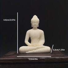 1pc Zen-Style Amitabha Buddha Figurine, Shakyamuni Buddha Decor, Home Living Room Foyer Decoration - 1PC - View 7