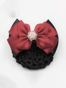 1pc Korean Style Pearl Hair Net, Professional Hair Accessory Suitable For Bank Tellers, Flight Attendants, Nurses, Hotel Staff And Other Hairstyling Tools,Summer,Holiday,Travel,Festival,Party - Multicolor - View 6