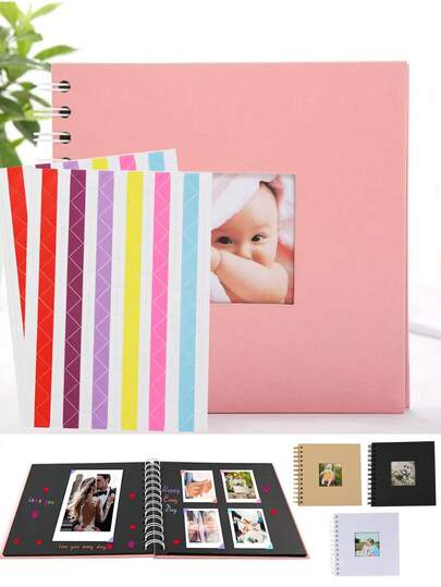 20-Page DIY Scrapbook Photo Album (Excluding Cover), Suitable For Wedding Anniversary, Growth Records, Family Memories, Guest Book, Commemorative Album, DIY Photo Album, Comes With 2 Greeting Cards