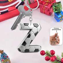 Móc khóa chữ cái bóng đá thiết kế phẳng 2D, dành cho cầu thủ và người hâm mộ bóng đá, có logo đội và tên cầu thủ - Quà tặng chủ đề bóng đá bằng acrylic, thích hợp làm quà tặng tiệc tùng, phụ kiện túi xách, móc khóa tập luyện/thi đấu và vật dụng trang trí, được chế tác với thiết kế phẳng 2D, là món quà dành cho mẹ, cha, lễ tốt nghiệp và giáo viên. - Móc khóa chữ cái hình quả bóng đá - Xem 31
