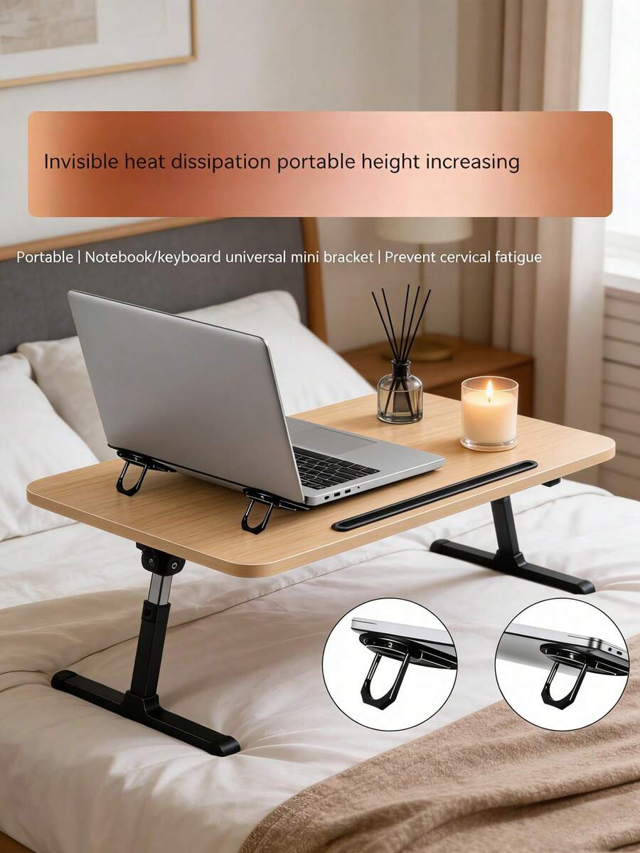 Giá đỡ laptop di động – Giá đỡ đa chức năng, dễ sử dụng, không cần lắp đặt hay khoan, mang đi bất cứ đâu, tích hợp vòng giữ điện thoại, chắc chắn, phụ kiện lý tưởng cho không gian làm việc văn phòng, dùng cho văn phòng, nhà, học tập, du lịch, đồ dùng cần thiết khi làm việc tại nhà, đồ dùng học tập, quà tặng Giáng sinh.