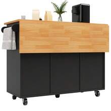 Ilhas de armazenamento móveis - Preto + MDF-1 - Ver 9