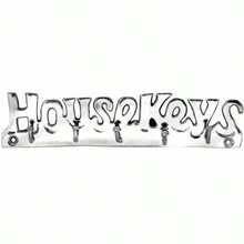 Larger  Plated Solid Brass House Keys Key Hook 5 Hooks Wall Mounted Holder Rack Including Fixings Fvv - Silver  Plated - View 2