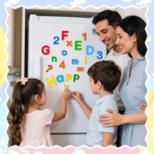 SHINDEL 112 PCS Magnetic Letters And Numbers Set For Kids, Educational Alphabet Learning Magnets, Colorful Refrigerator Toy - Multicolor - View 8