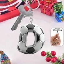 Móc khóa chữ cái bóng đá thiết kế phẳng 2D, dành cho cầu thủ và người hâm mộ bóng đá, có logo đội và tên cầu thủ - Quà tặng chủ đề bóng đá bằng acrylic, thích hợp làm quà tặng tiệc tùng, phụ kiện túi xách, móc khóa tập luyện/thi đấu và vật dụng trang trí, được chế tác với thiết kế phẳng 2D, là món quà dành cho mẹ, cha, lễ tốt nghiệp và giáo viên. - Móc khóa chữ cái hình quả bóng đá - Xem 19