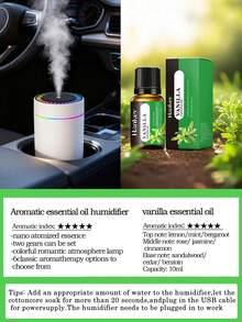 180ml Car Humidifier, Auto Shut-Off, USB Powered, 2 Mist Modes, Ultrasonic Quiet, Aromatherapy Diffuser, LED Light. Black/White, 6 Fragrances. Suitable For Car/Office/Bedroom/Hotel. Combo Set. Car Accessories. - A - View 26