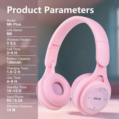 无线耳机，Hi-Fi音质，低延迟，360°环绕立体声，40mm大振膜，沉浸式音乐体验，超长续航，适合运动、游戏、电影等多种场景，是馈赠佳品。