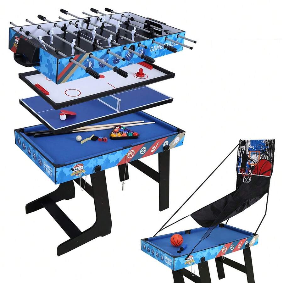 Foosball Table - Blue - View 1