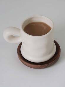 1 cană ceramică la modă, cu blocuri de culori, albastru Klein, ceașcă de cafea drăguță cu model contrastant cu puncte de susan, potrivită pentru casă, restaurant, cadou - Albastru - Vizualizare 8